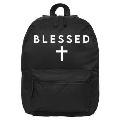 Blessed Simple Cross 16 in Basic Backpack