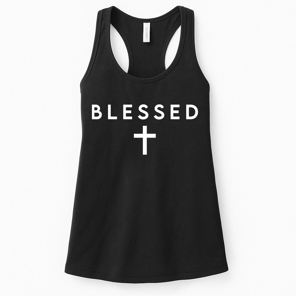 Blessed Simple Cross Womens Tank Top