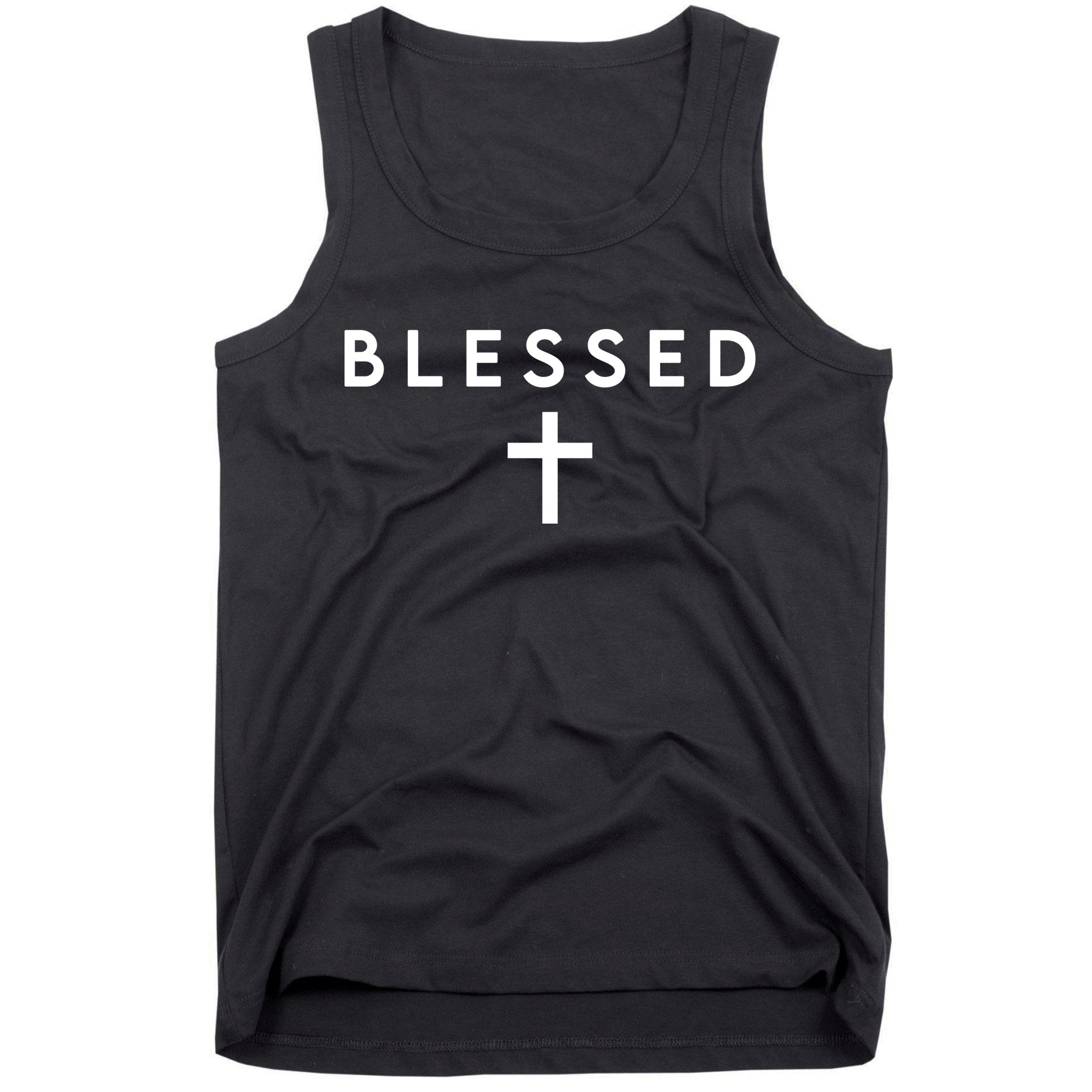 Blessed Simple Cross Tank Top