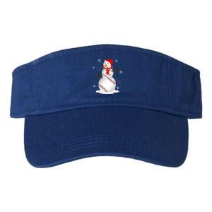 Baseball Snow Christmas Santa Hat Xmas Baseball Gift Valucap Bio-Washed Visor