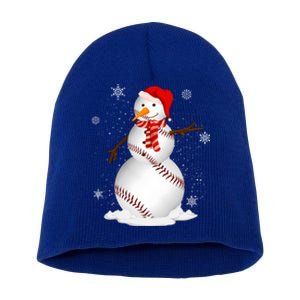 Baseball Snow Christmas Santa Hat Xmas Baseball Gift Short Acrylic Beanie