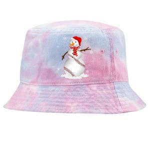 Baseball Snow Christmas Santa Hat Xmas Baseball Gift Tie-Dyed Bucket Hat