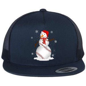 Baseball Snow Christmas Santa Hat Xmas Baseball Gift Flat Bill Trucker Hat