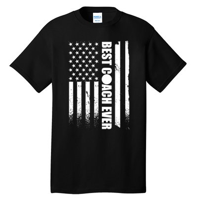 Best Soccer Coach Ever American Flag Tall T-Shirt