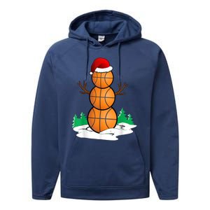 Basketball Snow Christmas Balls Xmas Hat Santa Claus Great Gift Performance Fleece Hoodie