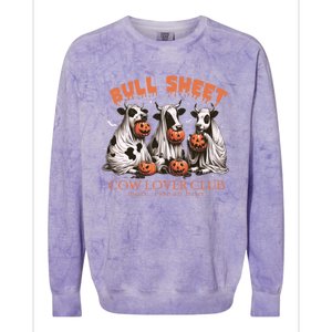 Bull Sheet Cow Lover Club Moo I Mean Boo Funny Halloween Funny Gift Colorblast Crewneck Sweatshirt