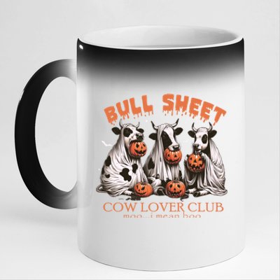 Bull Sheet Cow Lover Club Moo I Mean Boo Funny Halloween Funny Gift 11oz Black Color Changing Mug