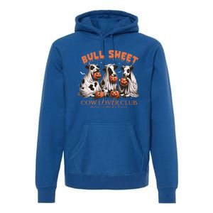 Bull Sheet Cow Lover Club Moo I Mean Boo Funny Halloween Funny Gift Premium Hoodie