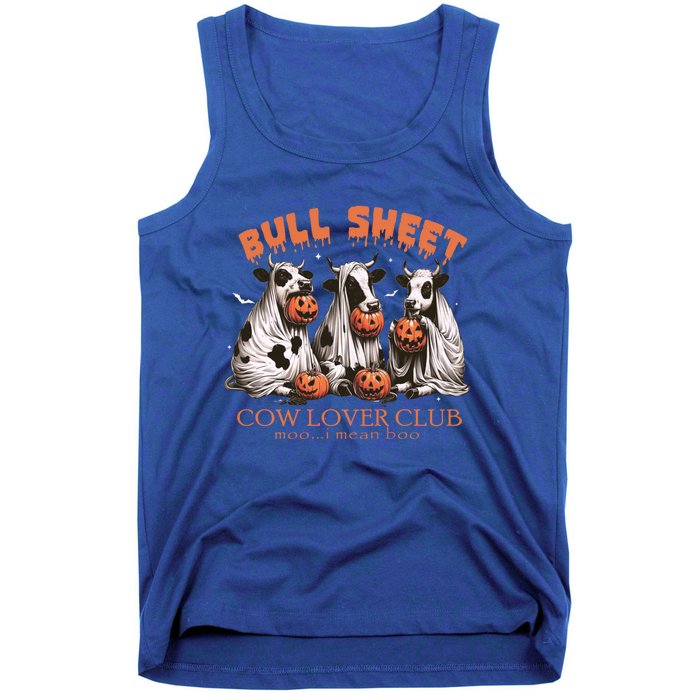 Bull Sheet Cow Lover Club Moo I Mean Boo Funny Halloween Funny Gift Tank Top