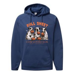 Bull Sheet Cow Lover Club Moo I Mean Boo Funny Halloween Funny Gift Performance Fleece Hoodie