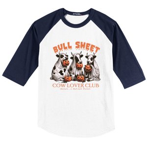 Bull Sheet Cow Lover Club Moo I Mean Boo Funny Halloween Funny Gift Baseball Sleeve Shirt