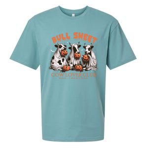 Bull Sheet Cow Lover Club Moo I Mean Boo Funny Halloween Funny Gift Sueded Cloud Jersey T-Shirt