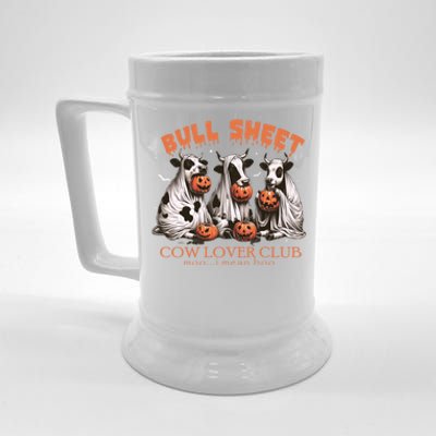 Bull Sheet Cow Lover Club Moo I Mean Boo Funny Halloween Funny Gift Beer Stein