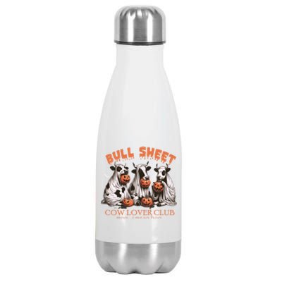 Bull Sheet Cow Lover Club Moo I Mean Boo Funny Halloween Funny Gift Stainless Steel Insulated Water Bottle