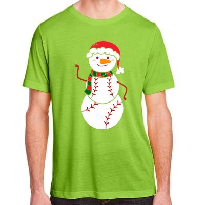 Baseball Snow Christmas Baseball Player Xmas Party Gift Adult ChromaSoft Performance T-Shirt