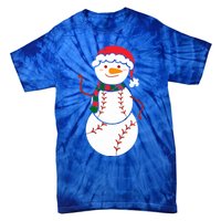 Baseball Snow Christmas Baseball Player Xmas Party Gift Tie-Dye T-Shirt