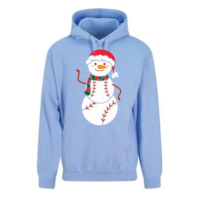 Baseball Snow Christmas Baseball Player Xmas Party Gift Unisex Surf Hoodie