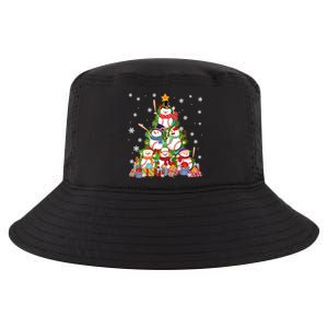 Baseball Snow Christmas Tree Pitchers Catchers Gift Cool Comfort Performance Bucket Hat