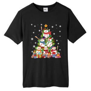 Baseball Snow Christmas Tree Pitchers Catchers Gift Tall Fusion ChromaSoft Performance T-Shirt