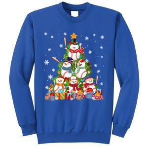 Baseball Snow Christmas Tree Pitchers Catchers Gift Sweatshirt