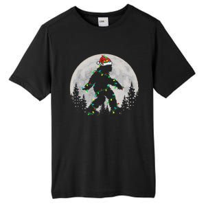 Bigfoot Santa Christmas Tree Lights Funny Xmas Sasquatch Tall Fusion ChromaSoft Performance T-Shirt