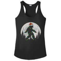 Bigfoot Santa Christmas Tree Lights Funny Xmas Sasquatch Ladies PosiCharge Competitor Racerback Tank