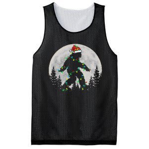 Bigfoot Santa Christmas Tree Lights Funny Xmas Sasquatch Mesh Reversible Basketball Jersey Tank