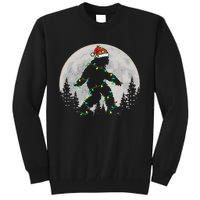 Bigfoot Santa Christmas Tree Lights Funny Xmas Sasquatch Tall Sweatshirt