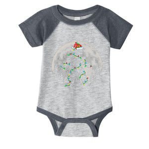 Bigfoot Santa Christmas Tree Lights Funny Xmas Sasquatch Infant Baby Jersey Bodysuit