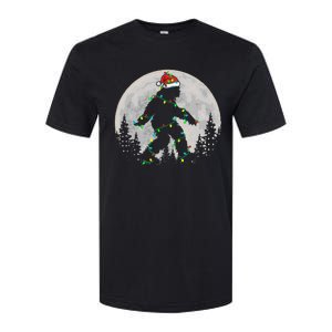 Bigfoot Santa Christmas Tree Lights Funny Xmas Sasquatch Softstyle CVC T-Shirt