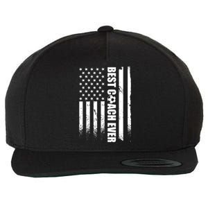 Best Soccer Coach Ever American Flag Wool Snapback Cap