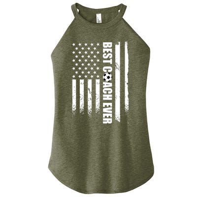 Best Soccer Coach Ever American Flag Women’s Perfect Tri Rocker Tank