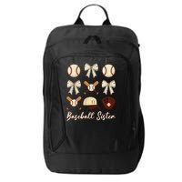 Baseball Sister Coquette Bow Cheer Baseball City Backpack
