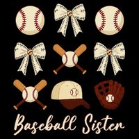 Baseball Sister Coquette Bow Cheer Baseball City Backpack