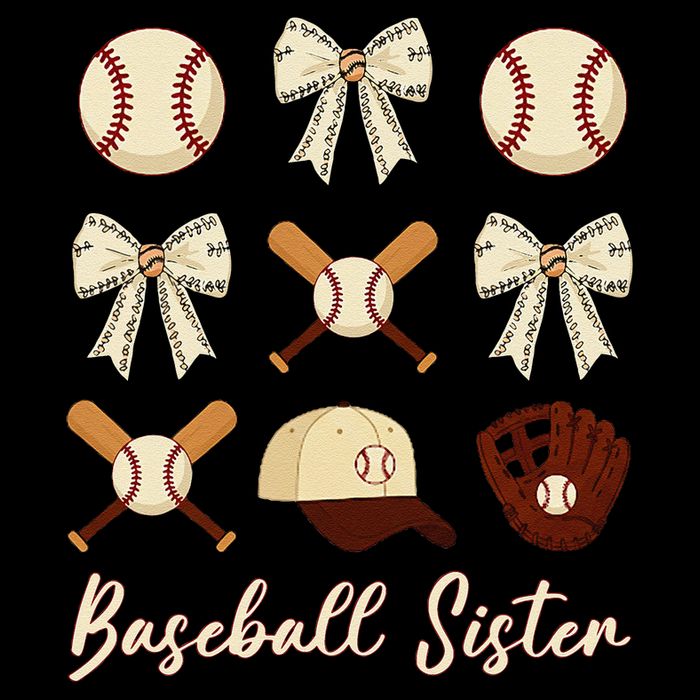 Baseball Sister Coquette Bow Cheer Baseball City Backpack