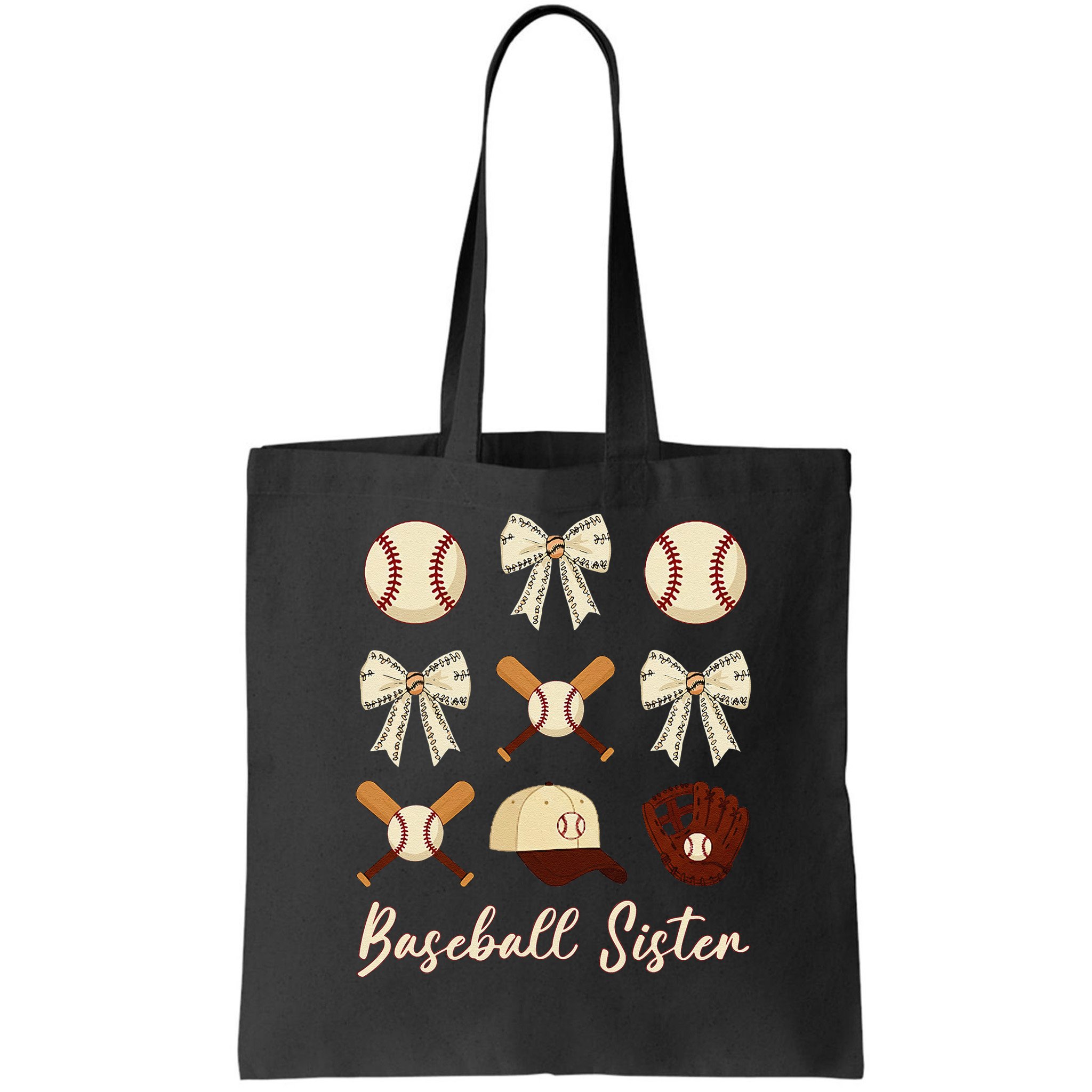 Baseball Sister Coquette Bow Cheer Baseball Bag