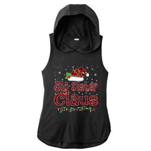 Big Sister Claus Christmas Pajama Matching Family Xmas Light Great Gift Ladies PosiCharge Tri-Blend Wicking Draft Hoodie Tank