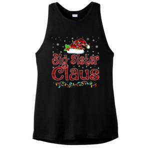 Big Sister Claus Christmas Pajama Matching Family Xmas Light Great Gift Ladies PosiCharge Tri-Blend Wicking Tank