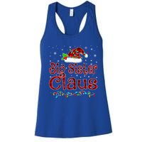 Big Sister Claus Christmas Pajama Matching Family Xmas Light Great Gift Women's Racerback Tank