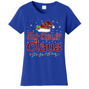 Big Sister Claus Christmas Pajama Matching Family Xmas Light Great Gift Women's T-Shirt