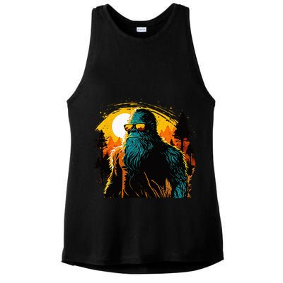 Bigfoot Sasquatch Cool Yeti Ladies PosiCharge Tri-Blend Wicking Tank
