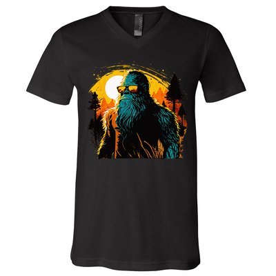 Bigfoot Sasquatch Cool Yeti V-Neck T-Shirt