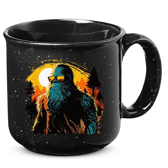 Bigfoot Sasquatch Cool Yeti 15oz Campfire Ceramic Mug