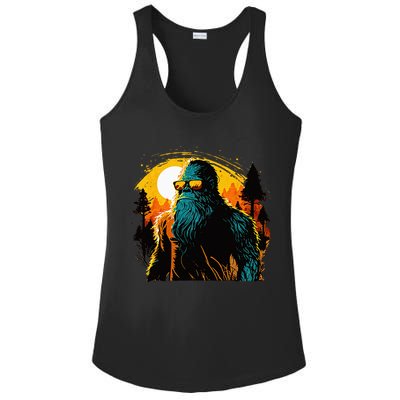 Bigfoot Sasquatch Cool Yeti Ladies PosiCharge Competitor Racerback Tank