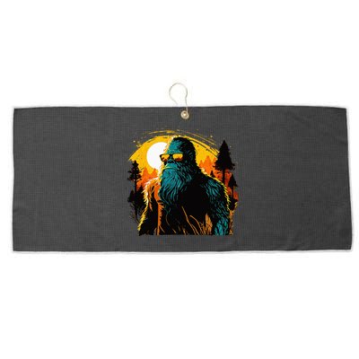 Bigfoot Sasquatch Cool Yeti Large Microfiber Waffle Golf Towel