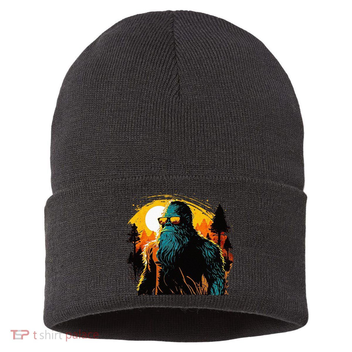 Bigfoot Sasquatch Cool Yeti Sustainable Knit Beanie