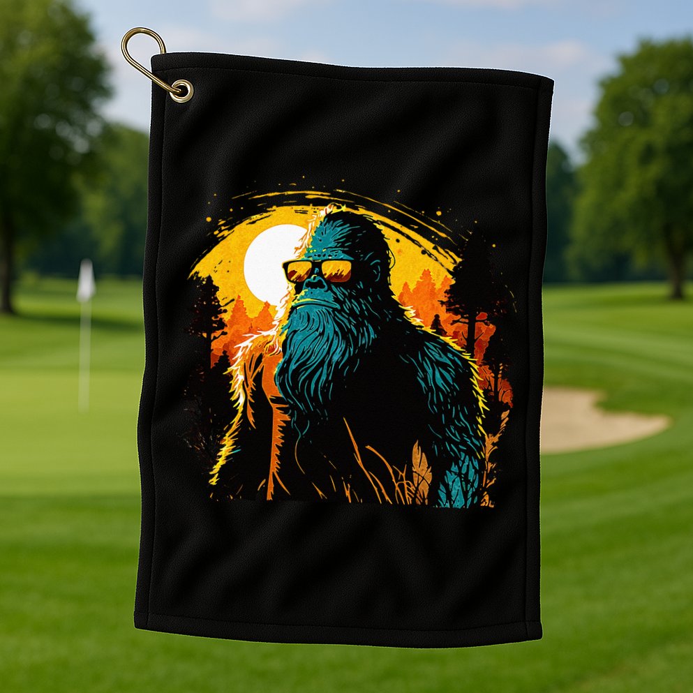 Bigfoot Sasquatch Cool Yeti Golf Towel