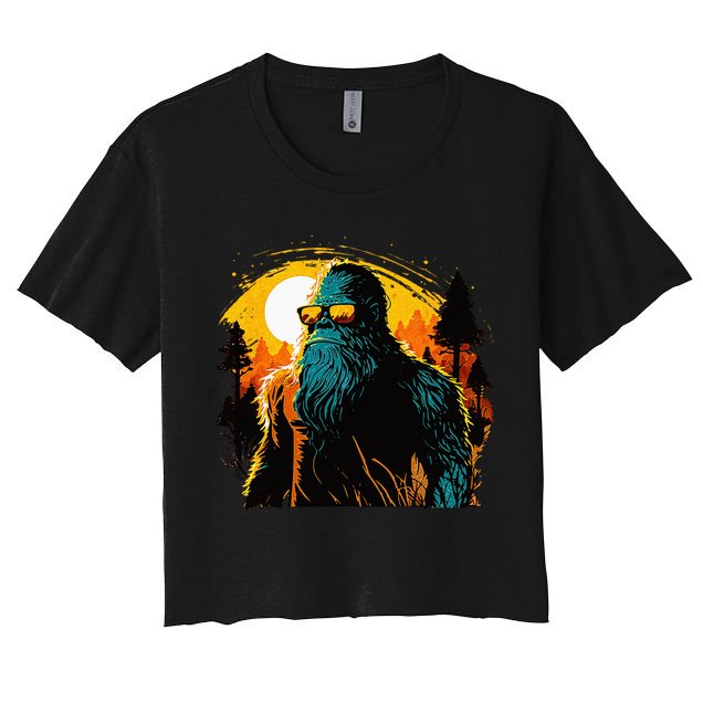 Bigfoot Sasquatch Cool Yeti Crop Top
