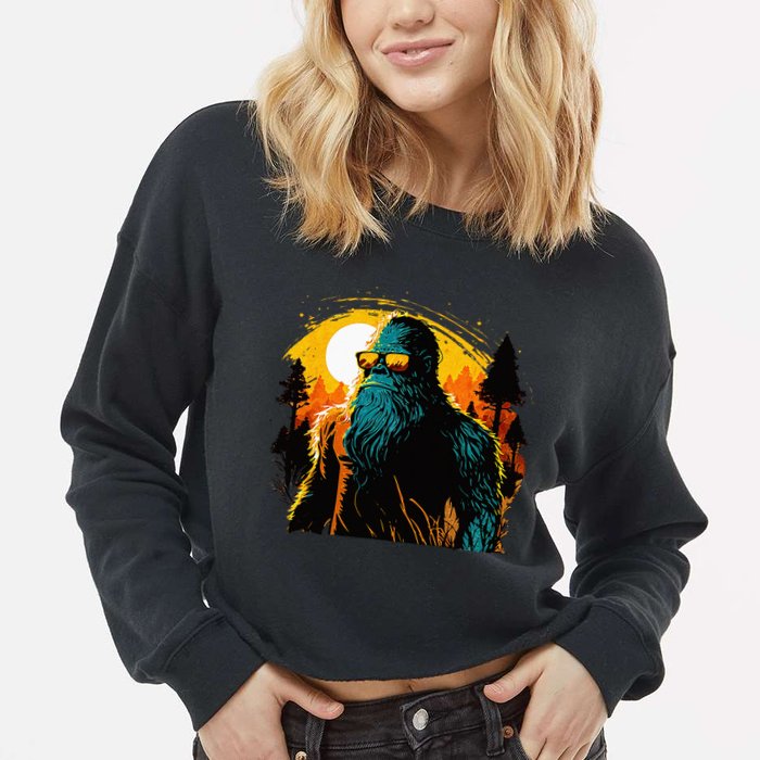 Bigfoot Sasquatch Cool Yeti Cropped Pullover Crew