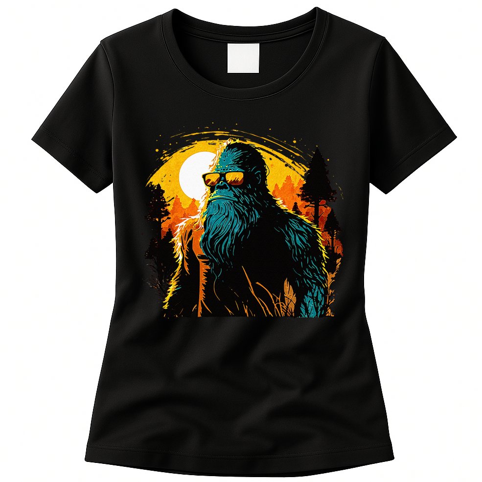 Bigfoot Sasquatch Cool Yeti Womens T-Shirt